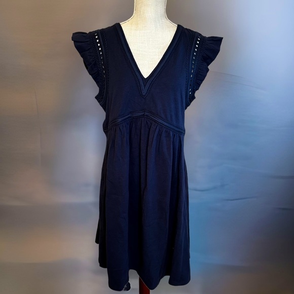 Boden Dresses & Skirts - NWT Boden navy eyelet with ruffle sleeves size 8r northstrom brand short dress